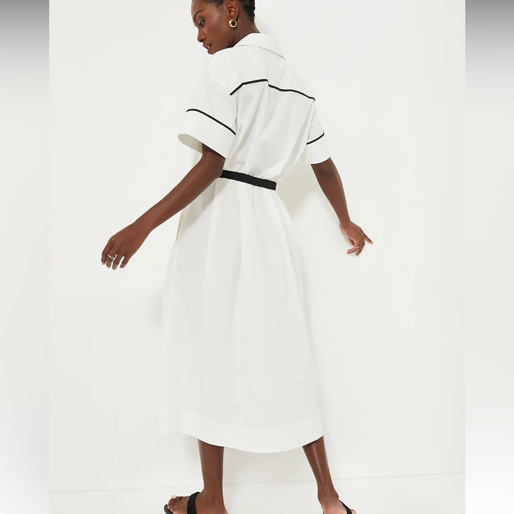 White Piped Kate Dress - Picture 4 of 12